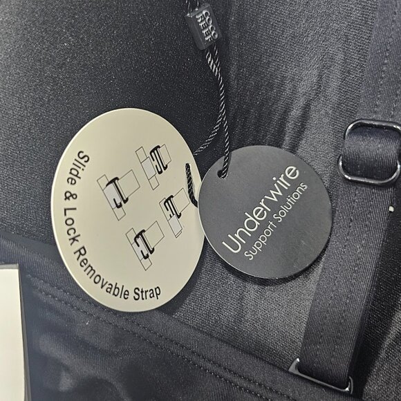 Coco Reef Charisma Tie-Back Ruched Pleated Tankini Top Black - Picture 7 of 9